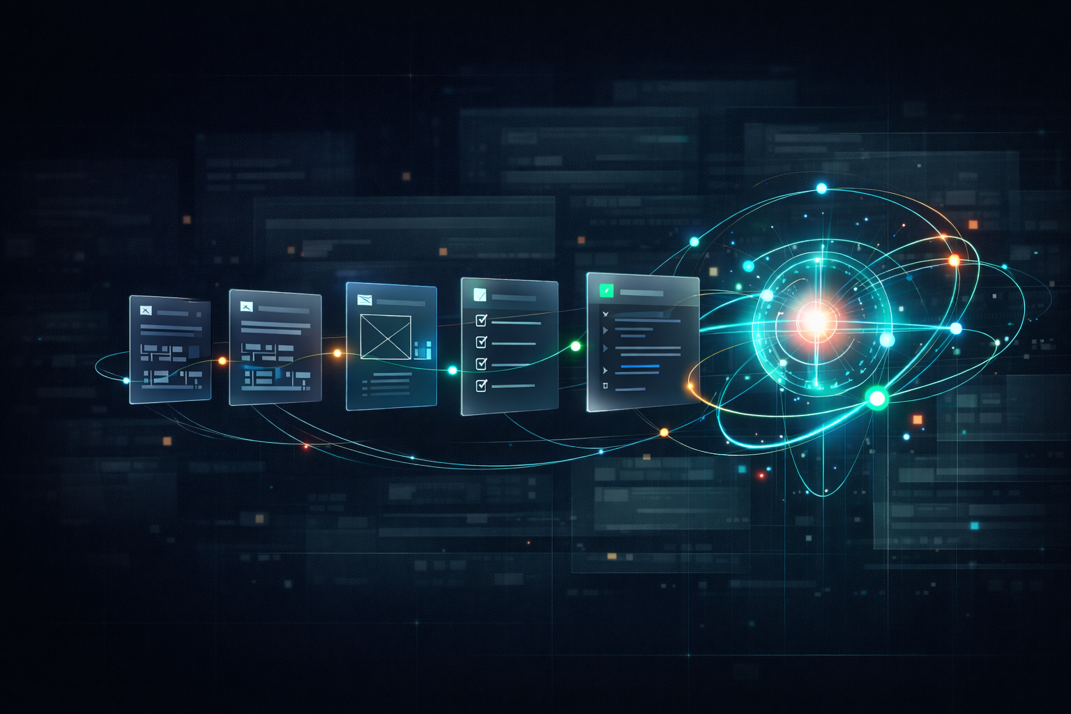 Spec workflow visual connecting documents, tasks, and validation.